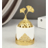 Small resin Incense Burner - white Gold